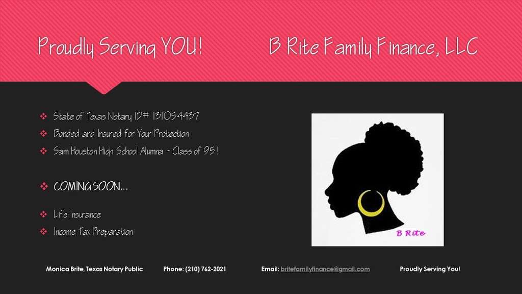 B Rite Family Finance, LLC | San Antonio, TX 78220, USA | Phone: (210) 762-2021