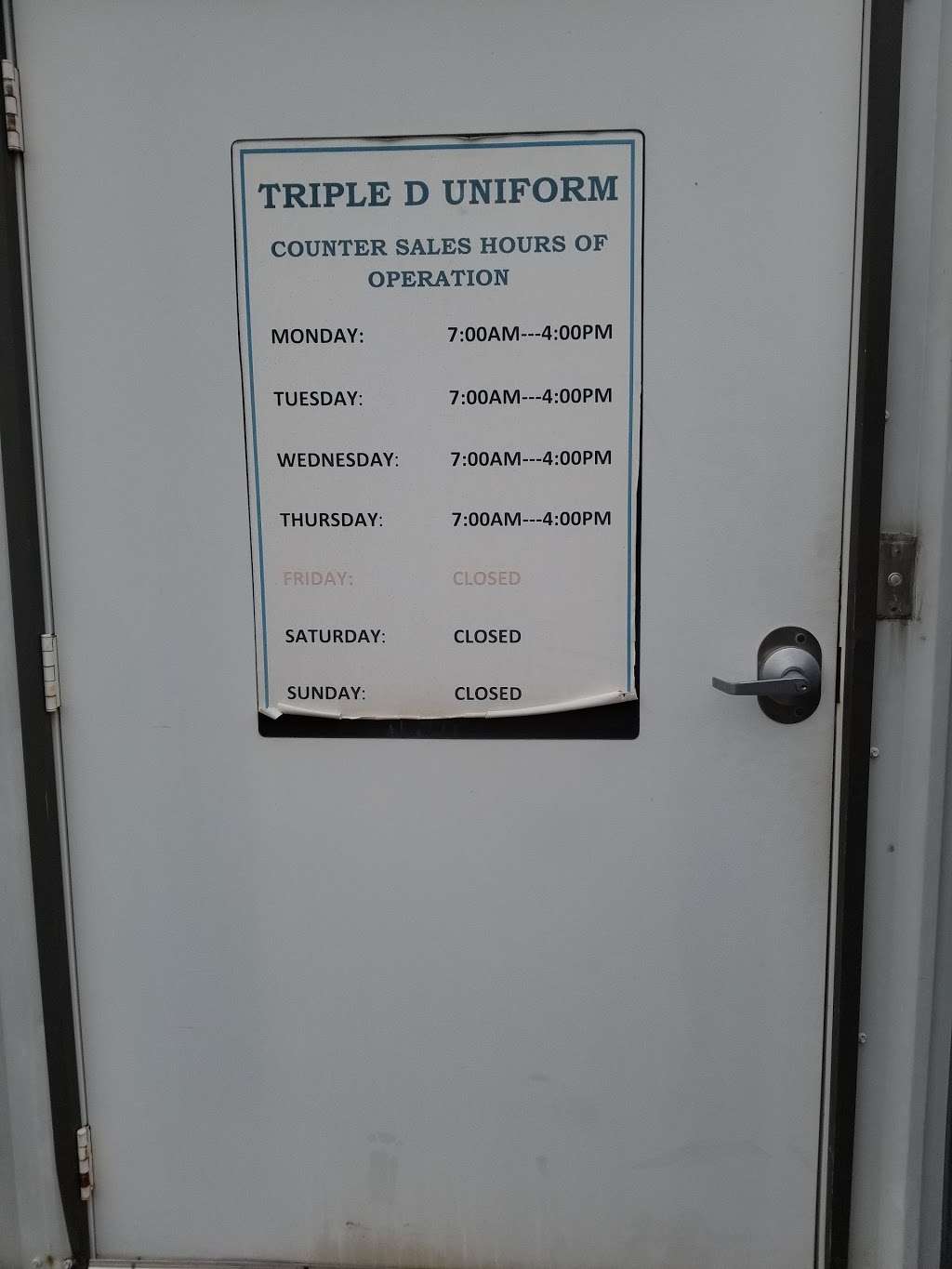 Triple D Uniform Rental Inc | 4031 Southerland Rd, Houston, TX 77092, USA | Phone: (713) 224-1216