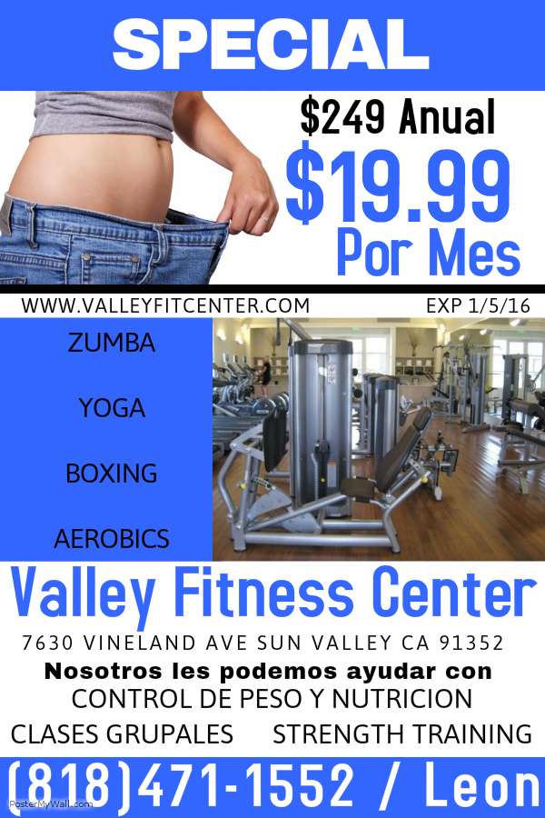 Valley Fitness Center | 7630 Vineland Ave, Sun Valley, CA 91352, USA | Phone: (818) 503-0342