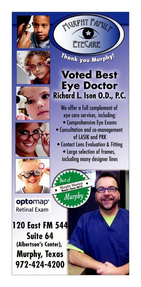 Murphy Family Eyecare | 120 FM 544 #64, Murphy, TX 75094, USA | Phone: (972) 424-4200