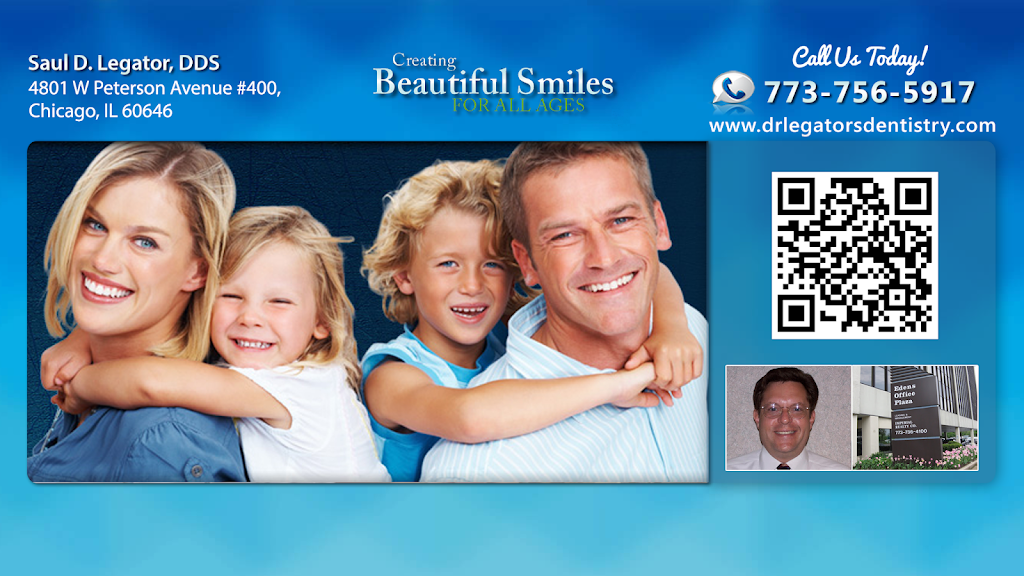 Saul D. Legator, DDS | 4801 W Peterson Ave #400, Chicago, IL 60646 | Phone: (773) 756-5917