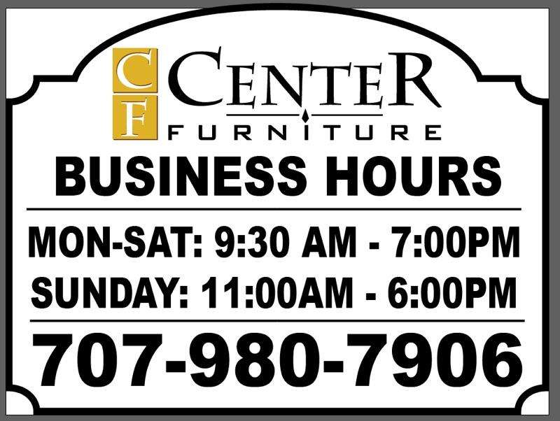 CENTER FURNITURE | 1609 Lewis Brown Dr, Vallejo, CA 94589, USA | Phone: (707) 980-7906