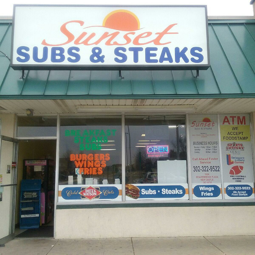 Sunset Subs & Steaks | 1224 Beaver Brook Plz, New Castle, DE 19720 | Phone: (302) 322-9522