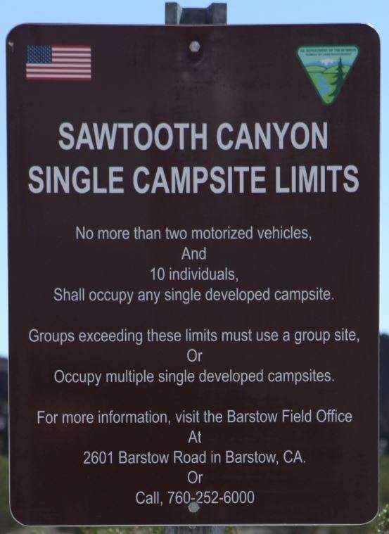 Sawtooth Canyon Campground | Lucerne Valley, CA 92356, USA | Phone: (760) 252-6000