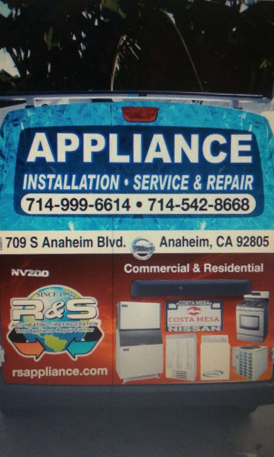 R & S Appliance Services | 709 S Anaheim Blvd, Anaheim, CA 92805, USA | Phone: (714) 999-6614