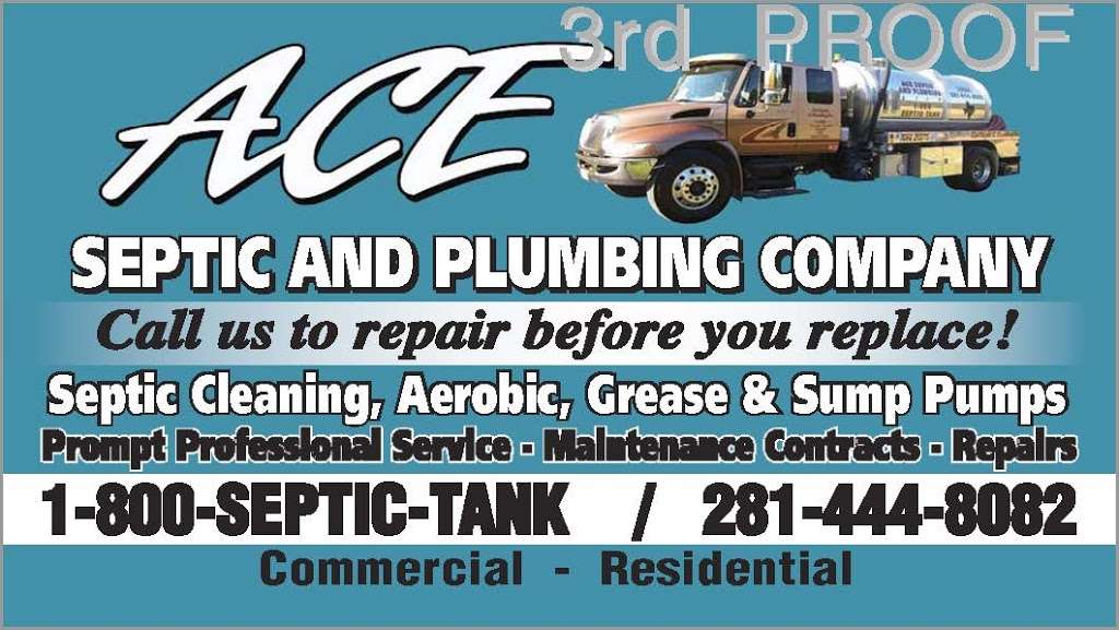 Ace Septic & Plumbing Co | 20240 Old Sorters Rd, Porter, TX 77365, USA | Phone: (281) 444-8082