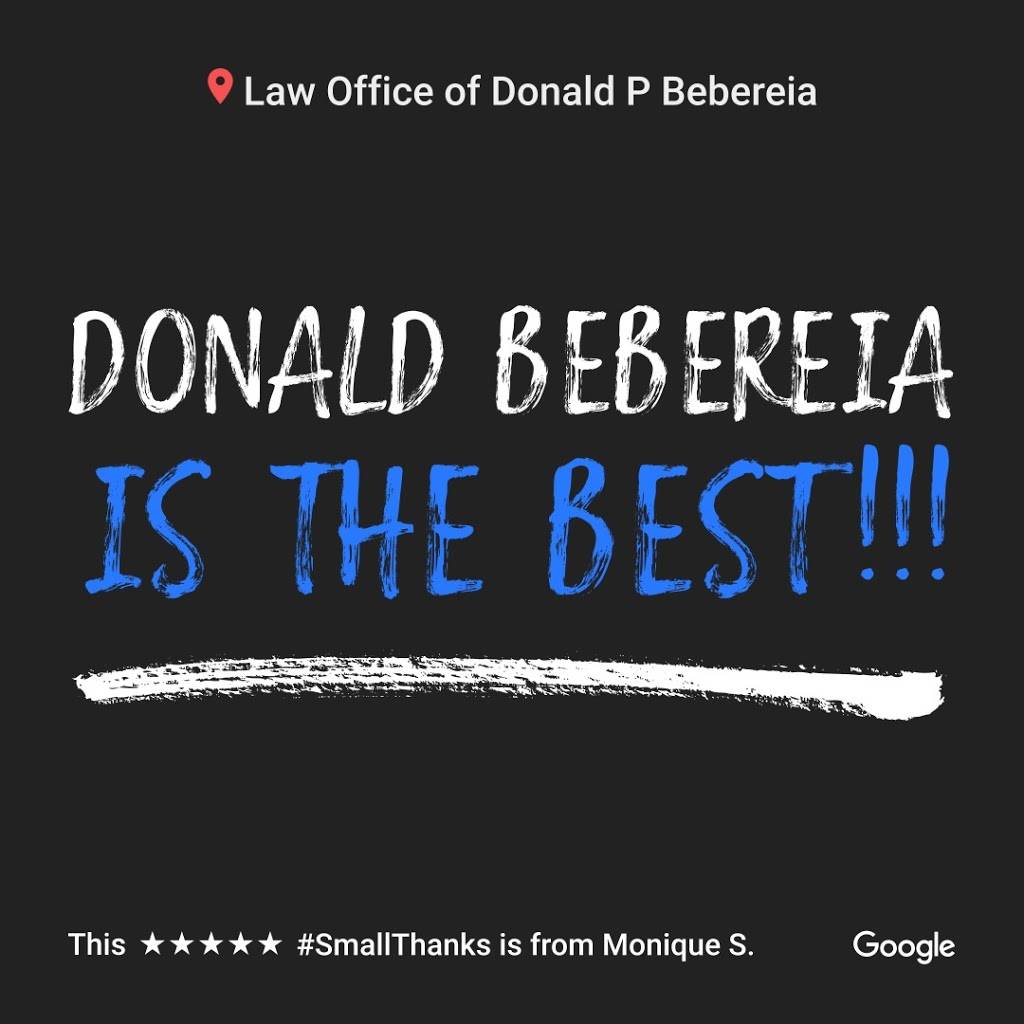 Law Office Of Donald P. Bebereia | 15707 Rockfield Blvd #205, Irvine, CA 92618, USA | Phone: (949) 951-8822