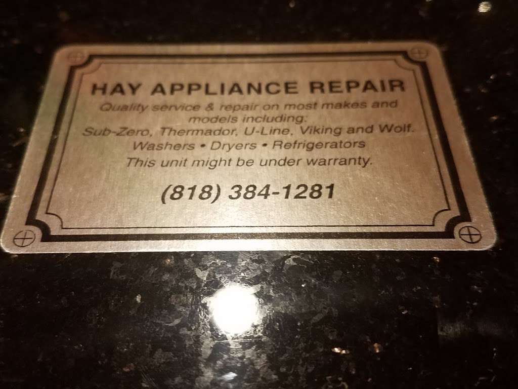 hay appliance repair | 17423 Runnymede St, Van Nuys, CA 91406, USA | Phone: (818) 384-1281