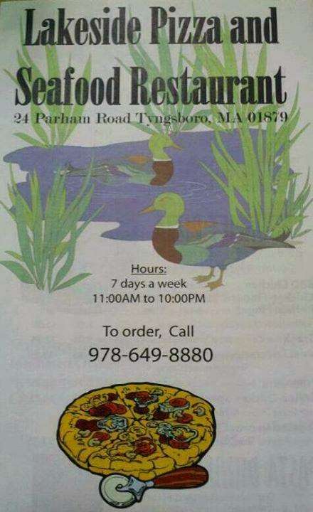 Lakeside Pizza & Seafood | 24 Parham Rd, Tyngsborough, MA 01879, USA | Phone: (978) 649-8880