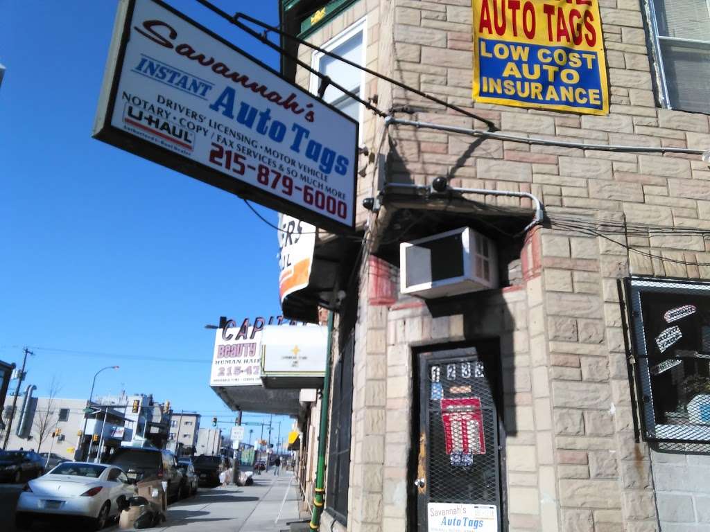 Savannahs Instant Auto Tags | 1233 N 52nd St, Philadelphia, PA 19131, USA | Phone: (215) 879-6000