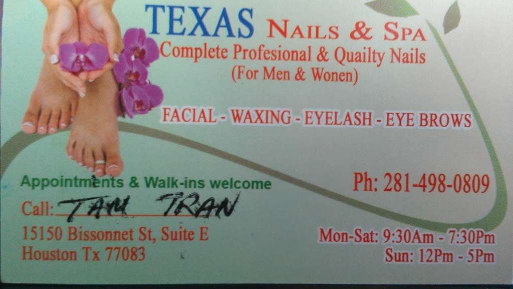 Texas Nails & Spa | 15150 Bissonnet St, Houston, TX 77083, USA | Phone: (281) 498-0809