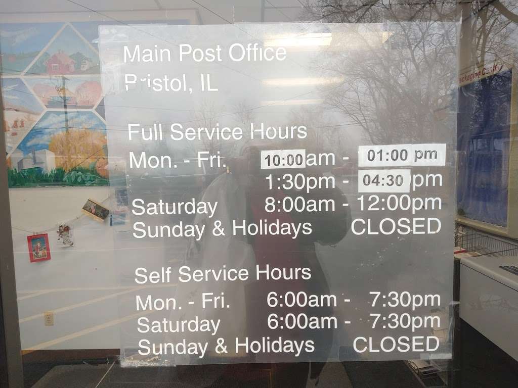 United States Postal Service | 11 Cannonball Trail, Bristol, IL 60512, USA | Phone: (800) 275-8777