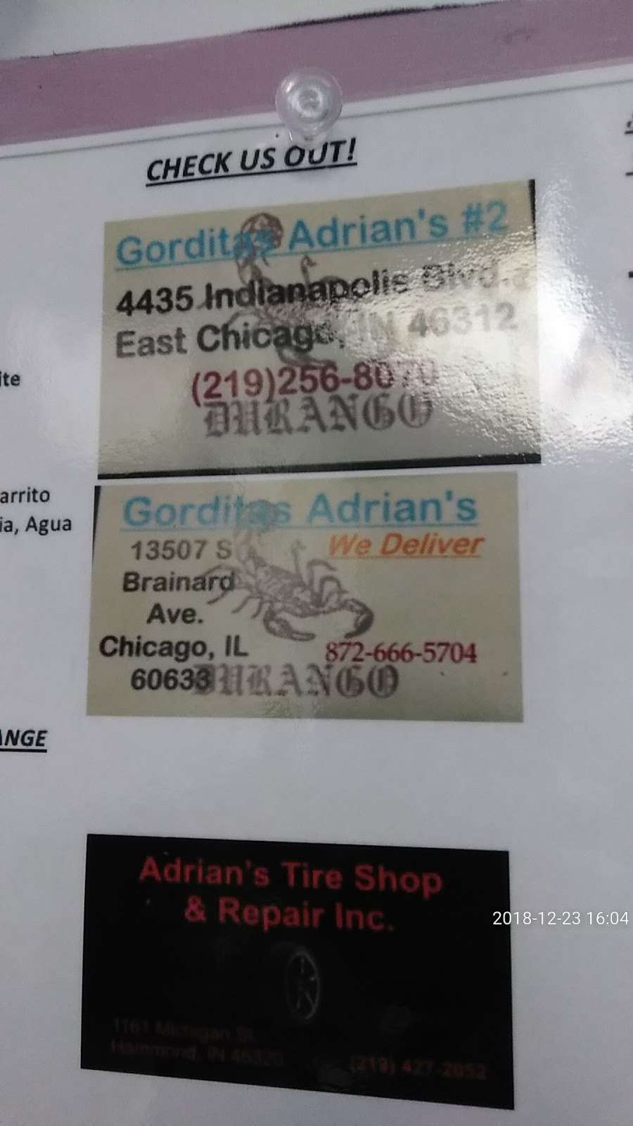 Gorditas Adrians | 13507 S Brainard Ave, Chicago, IL 60633, USA | Phone: (872) 666-5704