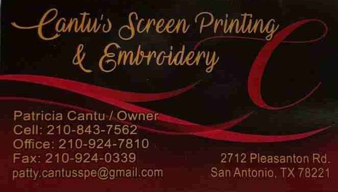 Cantus Screen Printing & Embroidery | 2712 Pleasanton Rd, San Antonio, TX 78221 | Phone: (210) 924-7810