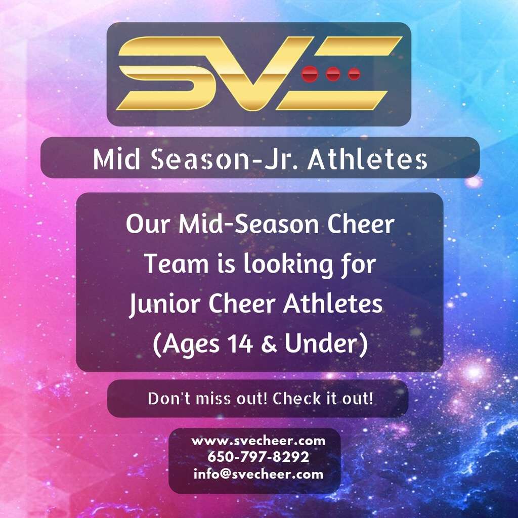 Silicon Valley Elite Cheer | 56 W 42nd Ave, San Mateo, CA 94403 | Phone: (650) 797-8292