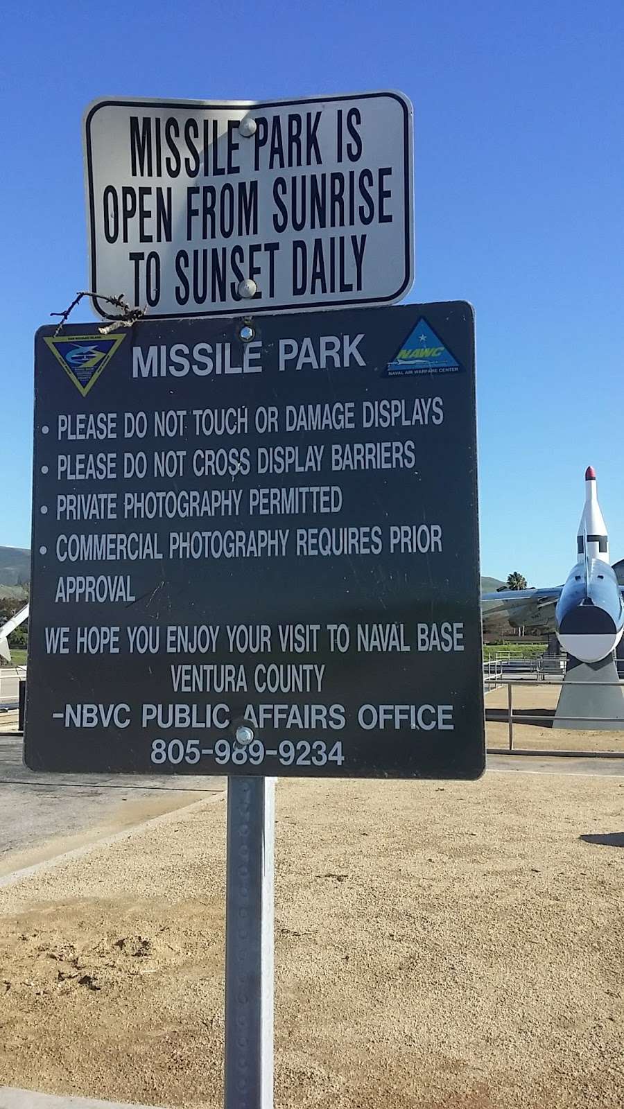 Point Mugu Missile Park | 10A Naval Air Rd, Port Hueneme, CA 93041, USA