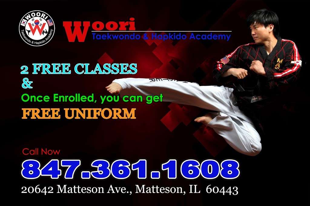 Woori Taekwondo & Hapkido Academy | 20642 Matteson Ave, Matteson, IL 60443, USA | Phone: (847) 361-1608