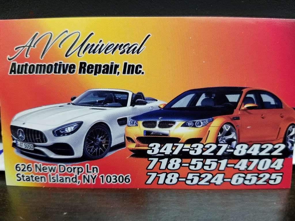 AV Universal Automotive Repair, Inc. | 626 New Dorp Ln, Staten Island, NY 10306, USA | Phone: (718) 524-6525