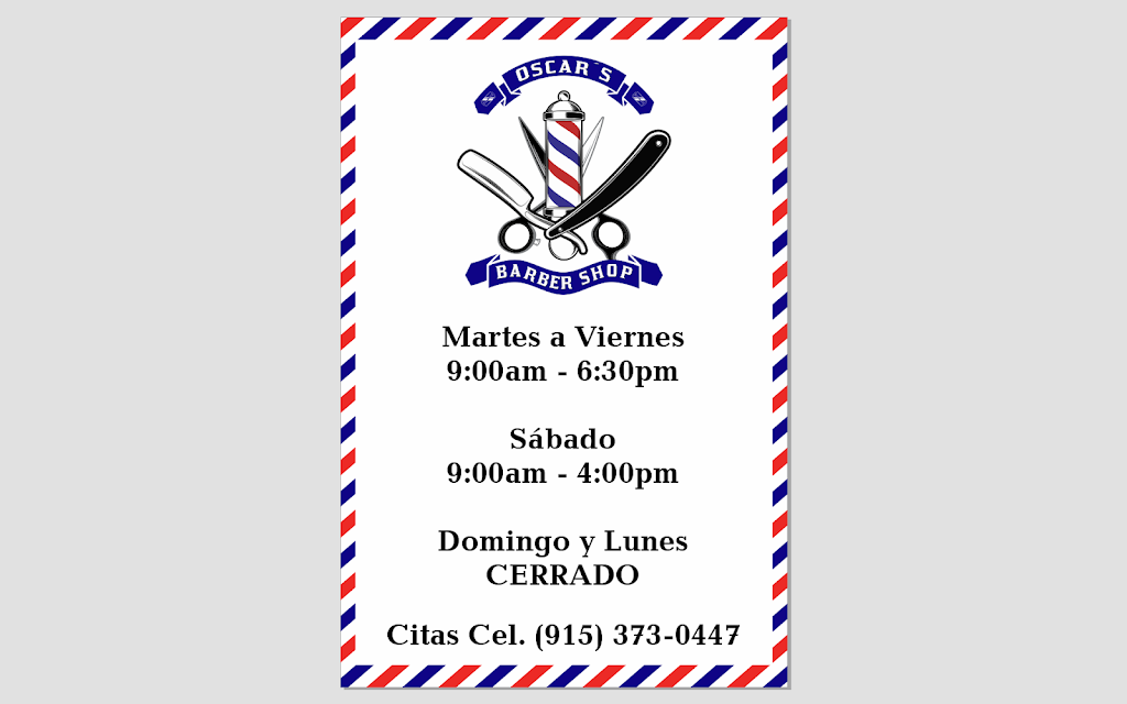 Oscars Barber shop | 3430 Gateway Blvd E, El Paso, TX 79905 | Phone: (915) 373-0447