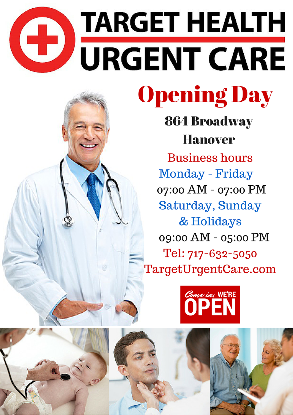 Target Urgent Care | 864 Broadway suite 102, Hanover, PA 17331, USA | Phone: (717) 632-5050