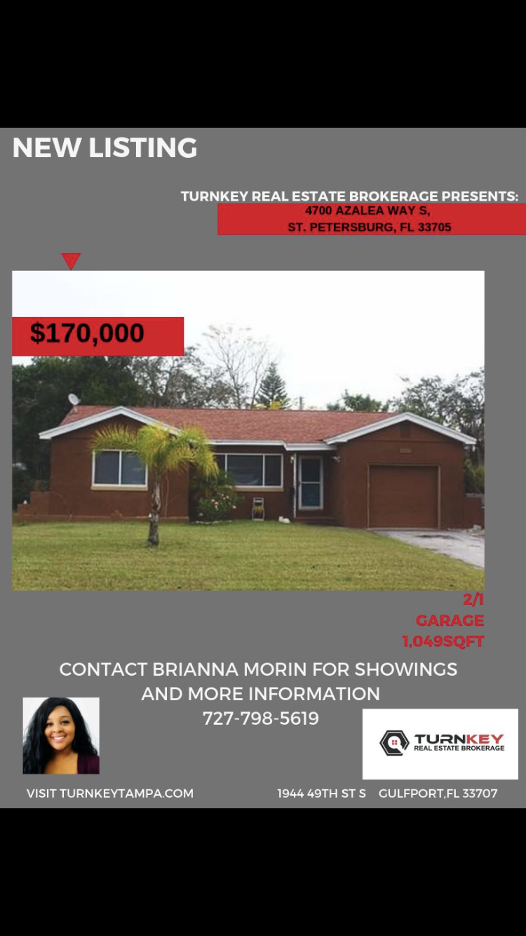 Turnkey Real Estate Brokerage | 3651 42nd Ave S suite c-102, St. Petersburg, FL 33711 | Phone: (727) 256-8619