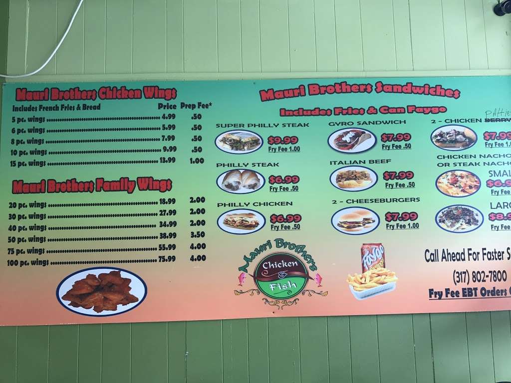 Mauri Brothers Chicken & Fish | 9844 E 21st St, Indianapolis, IN 46229, USA | Phone: (317) 802-7800