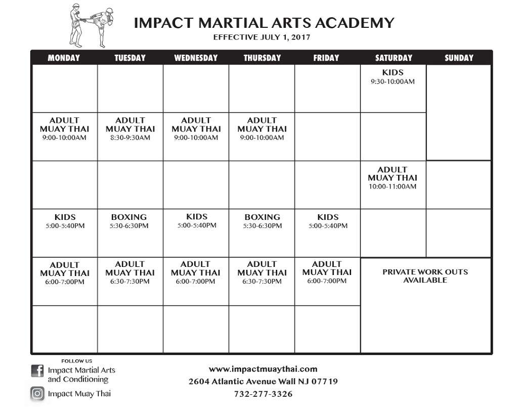 Impact Martial Arts and Conditioning | 2604 Atlantic Ave, Wall Township, NJ 07719 | Phone: (732) 277-3326