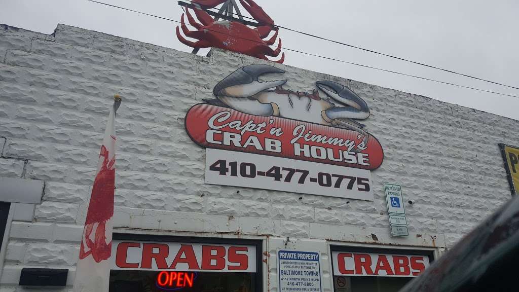 Captain Jimmys Crab House | 7214 North Point Rd, Sparrows Point, MD 21219, USA | Phone: (410) 477-0775