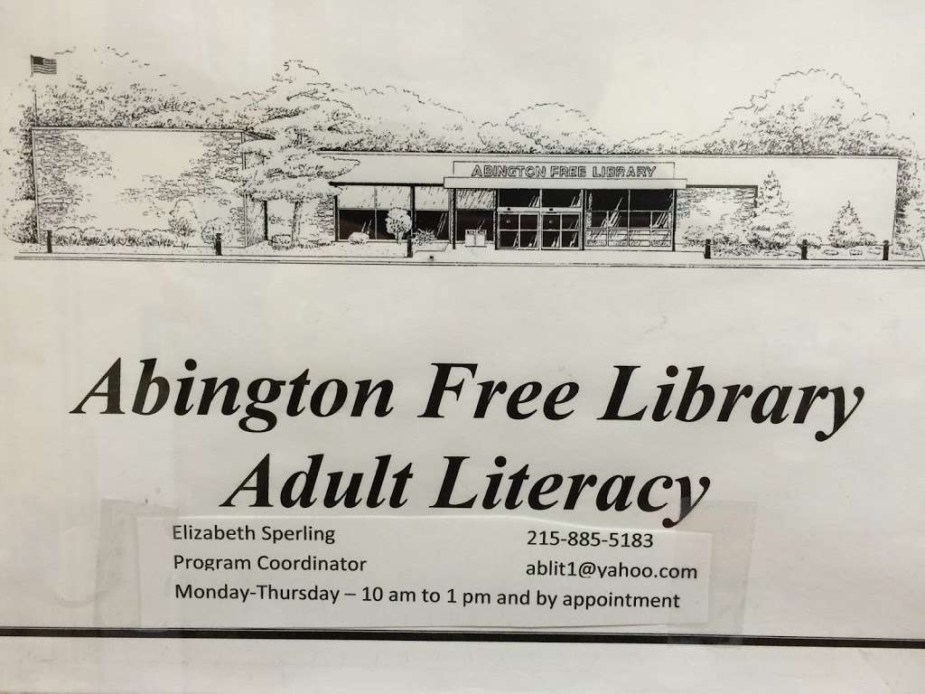 Adult Literacy Program at Abington Free Library | 1030 Old York Rd, Abington, PA 19001, USA | Phone: (215) 885-5183