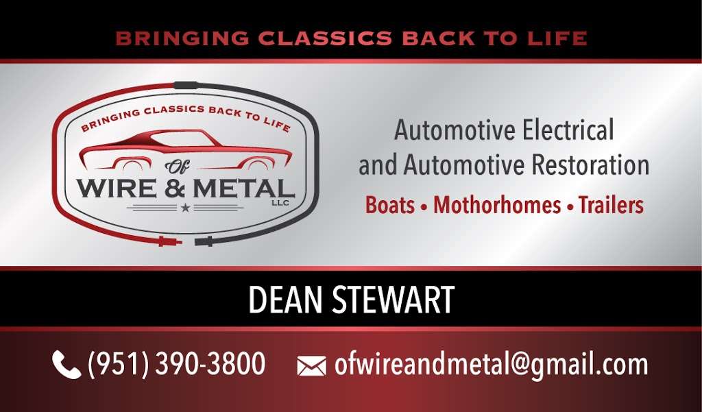 Of Wire and Metal | 42768 El Calamar Rd, Temecula, CA 92590, USA | Phone: (951) 390-3800