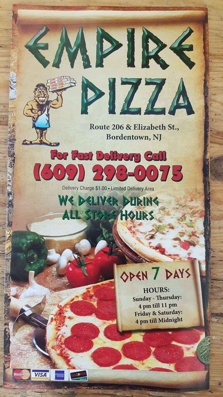 Empire Pizza | 184 US-130, Bordentown, NJ 08505 | Phone: (609) 298-0075