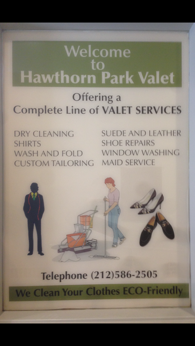 Hawthorn park valet/Dry Cleaners | 160 W 62nd St, New York, NY 10023, USA | Phone: (212) 586-2505