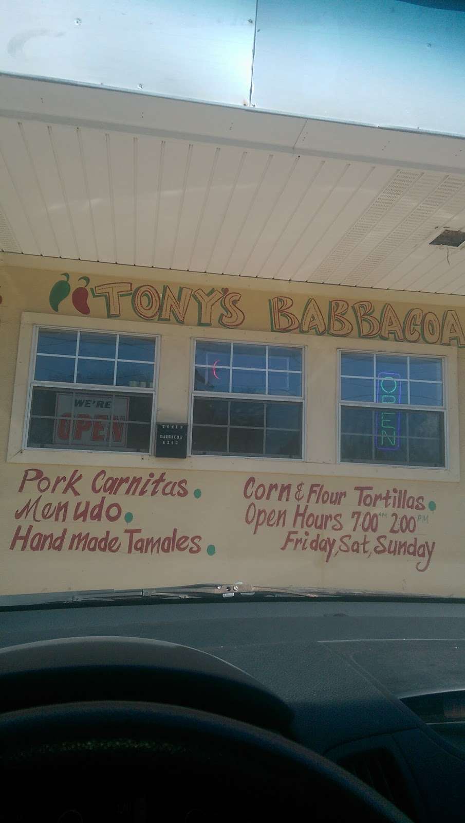 Tonys Barbacoa | 6363 Montgomery Dr, San Antonio, TX 78239, USA | Phone: (210) 590-7696