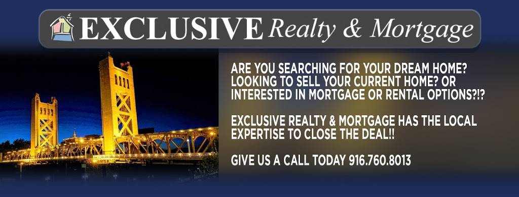 Exclusive Realty and Mortgage | 1102 Jefferson Blvd ste d, West Sacramento, CA 95691, USA | Phone: (916) 760-8013