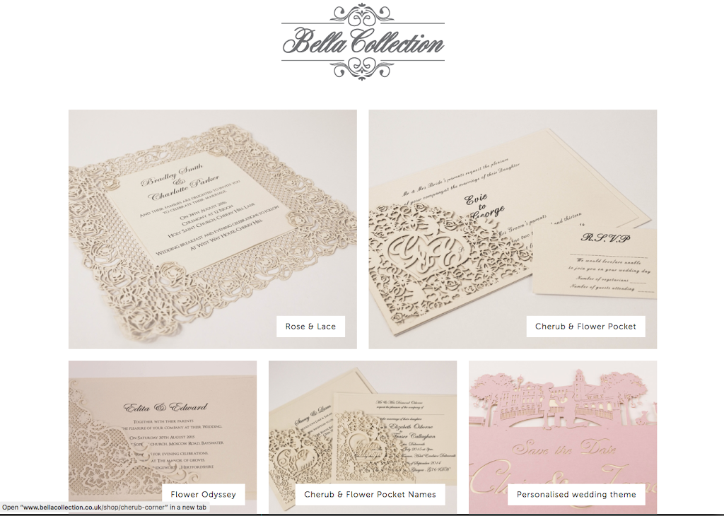 Bella Collection - Wedding Invitations | 12 Glenbrook S, Enfield EN2 7HQ, UK | Phone: 07745 528802