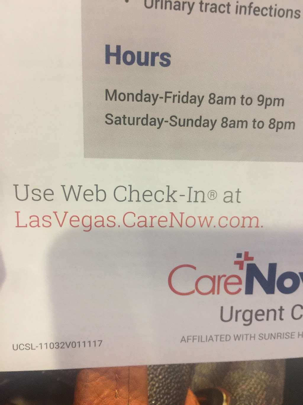 CareNow Urgent Care - Camino Al Norte & Ann | 5570 Camino Al Norte Suite 1, North Las Vegas, NV 89031, USA | Phone: (702) 657-0756