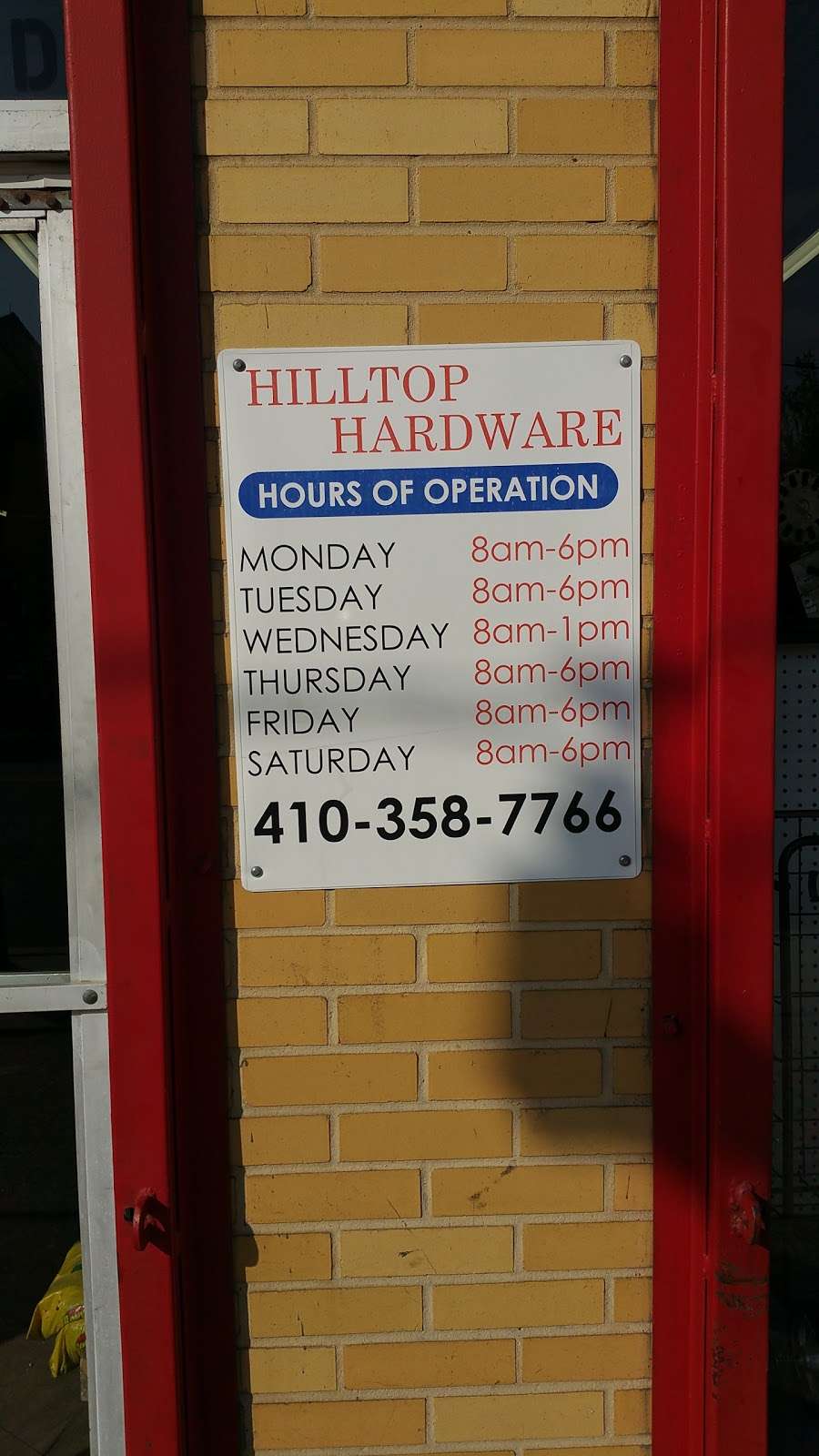 Hilltop Hardware | 5503 Reisterstown Rd, Baltimore, MD 21215, USA | Phone: (410) 358-7766