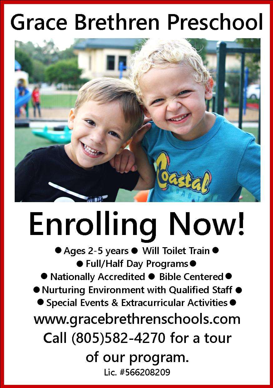 Grace Brethren Preschool | 2762 Avenida Simi, Simi Valley, CA 93065 | Phone: (805) 582-4270