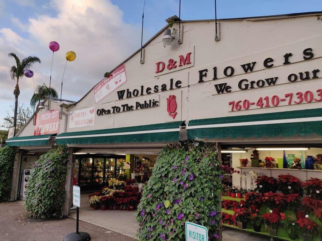 D & M Wholesale Florist | 3208 La Mirada Dr, San Marcos, CA 92078, USA | Phone: (760) 410-7303