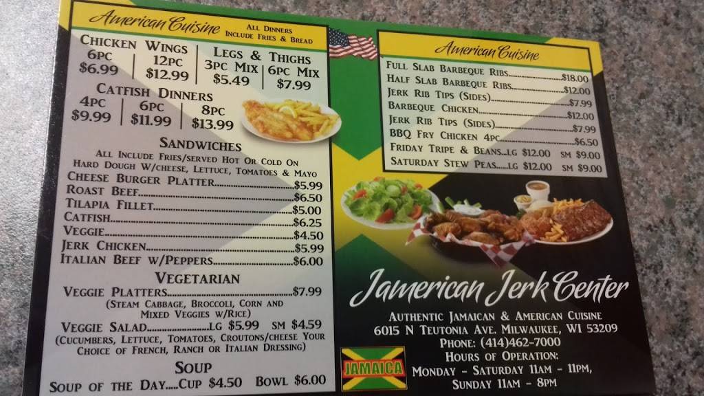 Jamerican Jerk Center | 6015 N Teutonia Ave, Milwaukee, WI 53209, USA | Phone: (414) 462-7000