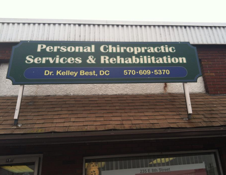 Personal Chiropractic Services & Rehabilitation | 274 Susquehanna Ave, Wyoming, PA 18644 | Phone: (570) 609-5370