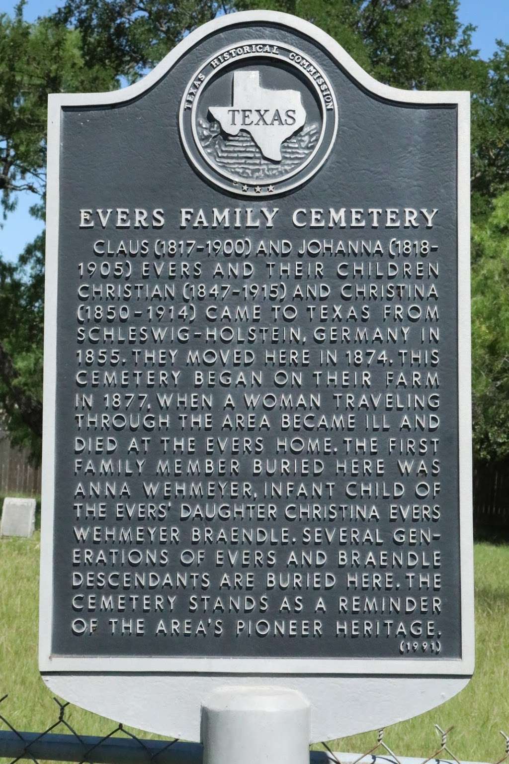 Evers Cemetery | 7103 Forest Pine St, San Antonio, TX 78240, USA