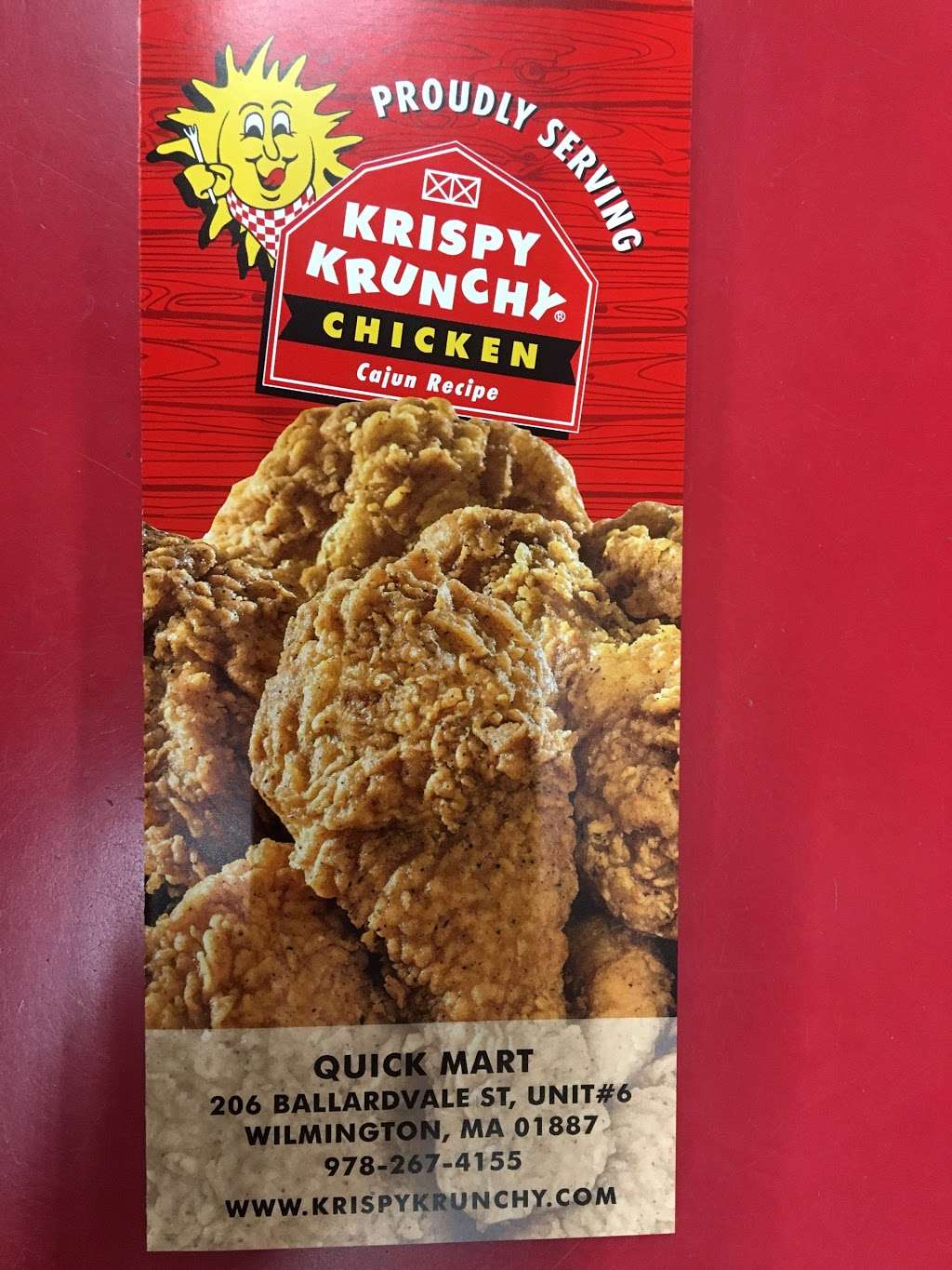 Quick Mart and Krispy Krunchy chicken | 206 Ballardvale St Ste. 6, Wilmington, MA 01887, USA | Phone: (978) 267-4155