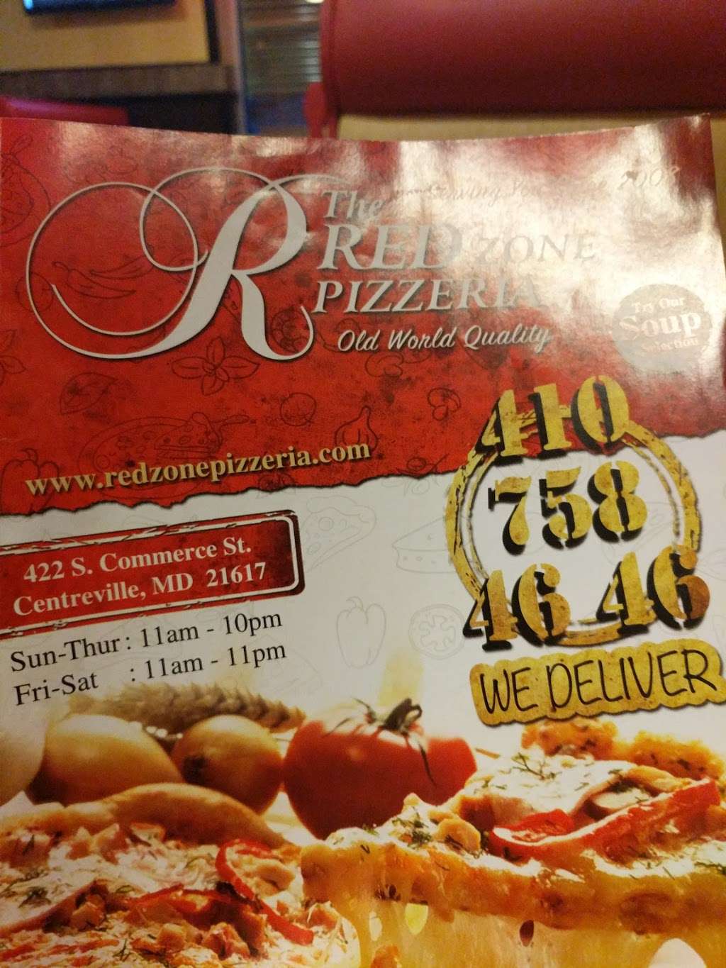 Red Zone Pizzeria | 422 S Commerce St, Centreville, MD 21617, USA | Phone: (410) 758-4646