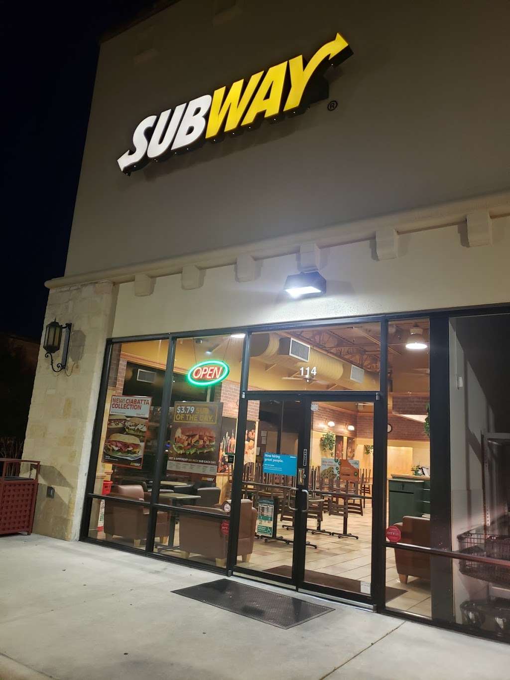 Subway | 2606 TPC Pkwy Suite 114, Unit, San Antonio, TX 78259, USA | Phone: (210) 497-5055