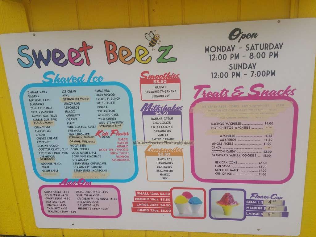 Sweet Beez Shaved Ice | West, 8041 Farm to Market 1960 Bypass, Humble, TX 77338, USA | Phone: (281) 513-3290
