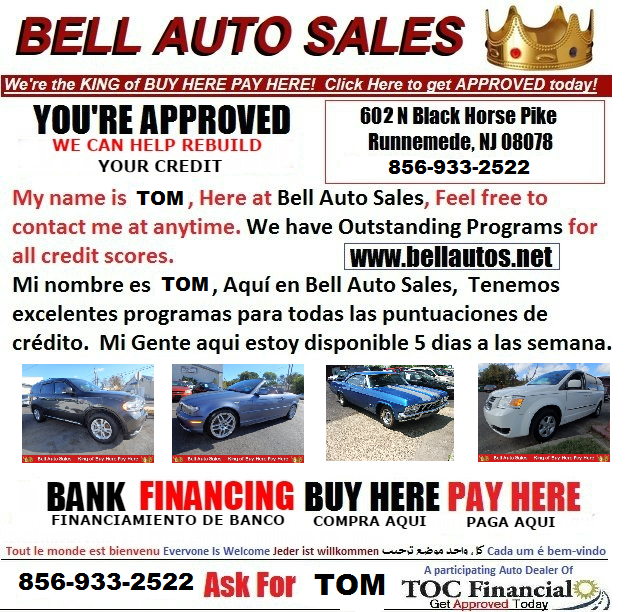 Bell Auto Sales | 1000 Creek Rd, Bellmawr, NJ 08031, USA | Phone: (856) 933-2522