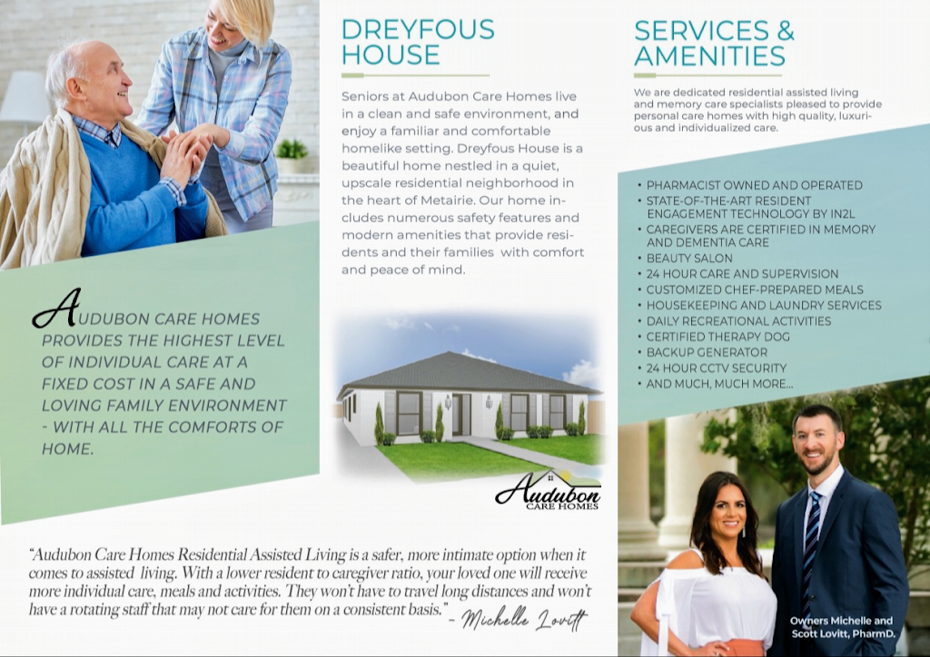 Audubon Care Homes - Dreyfous House | 4713 Dreyfous Ave, Metairie, LA 70006, USA | Phone: (504) 290-1717