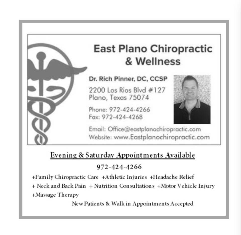 East Plano Chiropractic & Wellness | 2200 Los Rios Blvd #127, Plano, TX 75074, USA | Phone: (972) 424-4266