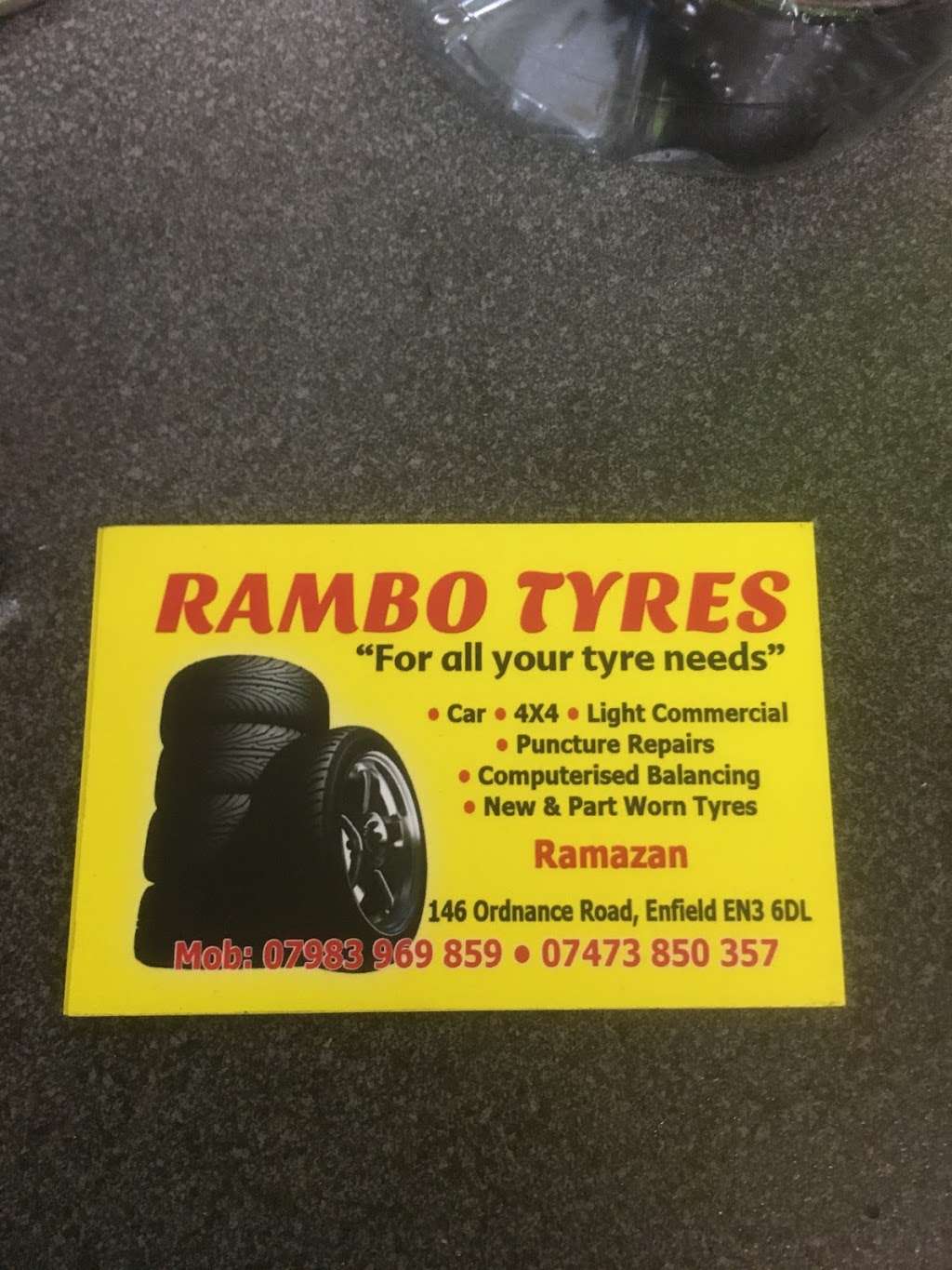 rambo tyres  Edmonton | Enfield N9 0pa, UK | Phone: 07983 969859